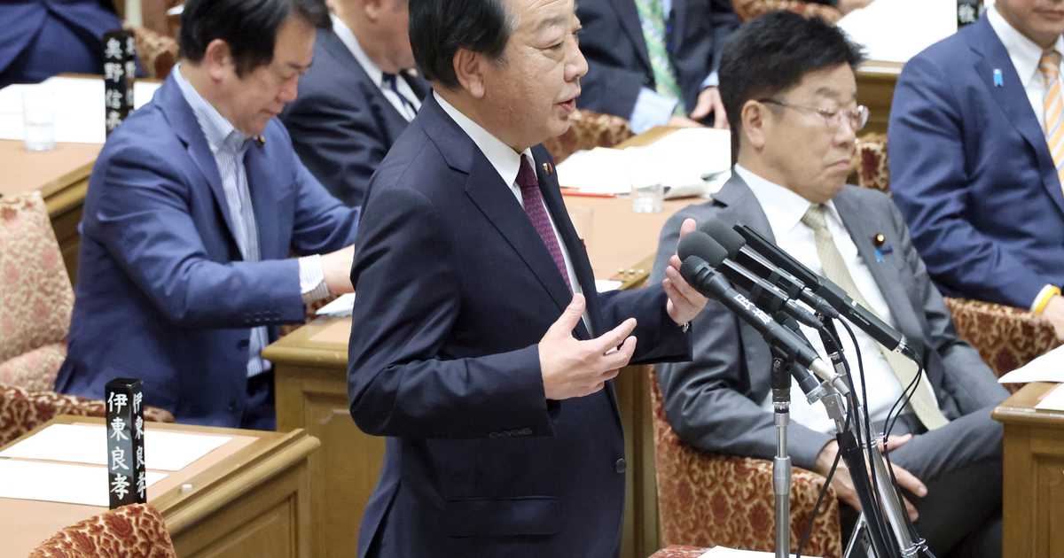 野田佳彦元首相「一番遅くて薄っぺらい」　政治資金規正法の自民改正案を酷評　首相は反論