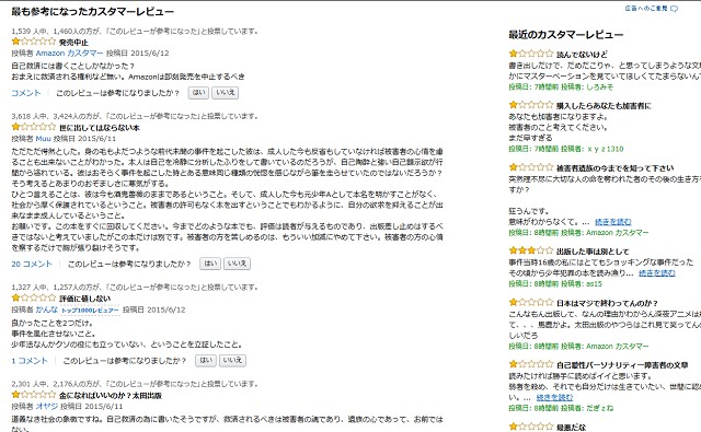 少年aの手記 絶歌 のamazonレビューになぜ本を読んでいないクズレビューが書き込まれるのか