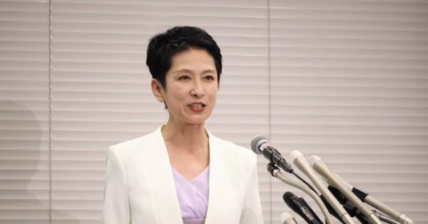 蓮舫氏が公約発表「若者の所得向上、少子化対策を」　東京都知事選