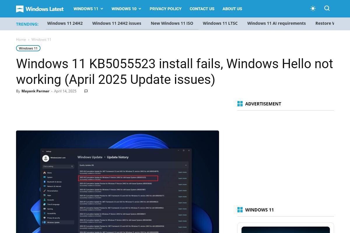 Windows 11更新プログラムKB5055523に手痛い不具合、回避の成否 Windows 11更新プログラムKB5055523に手痛い不具合、回避の成否