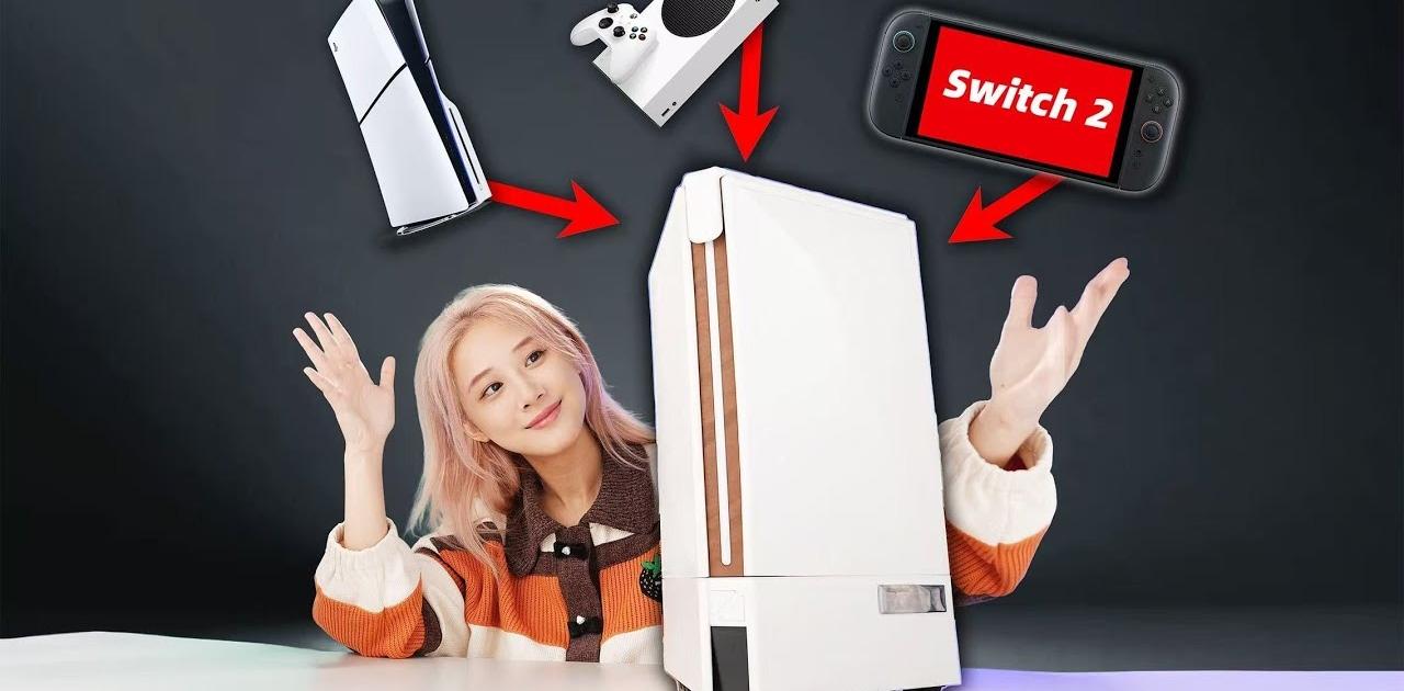 全部入りゲーム機。Switch 2とPS5とXboxをDIYで1台に改造した猛者