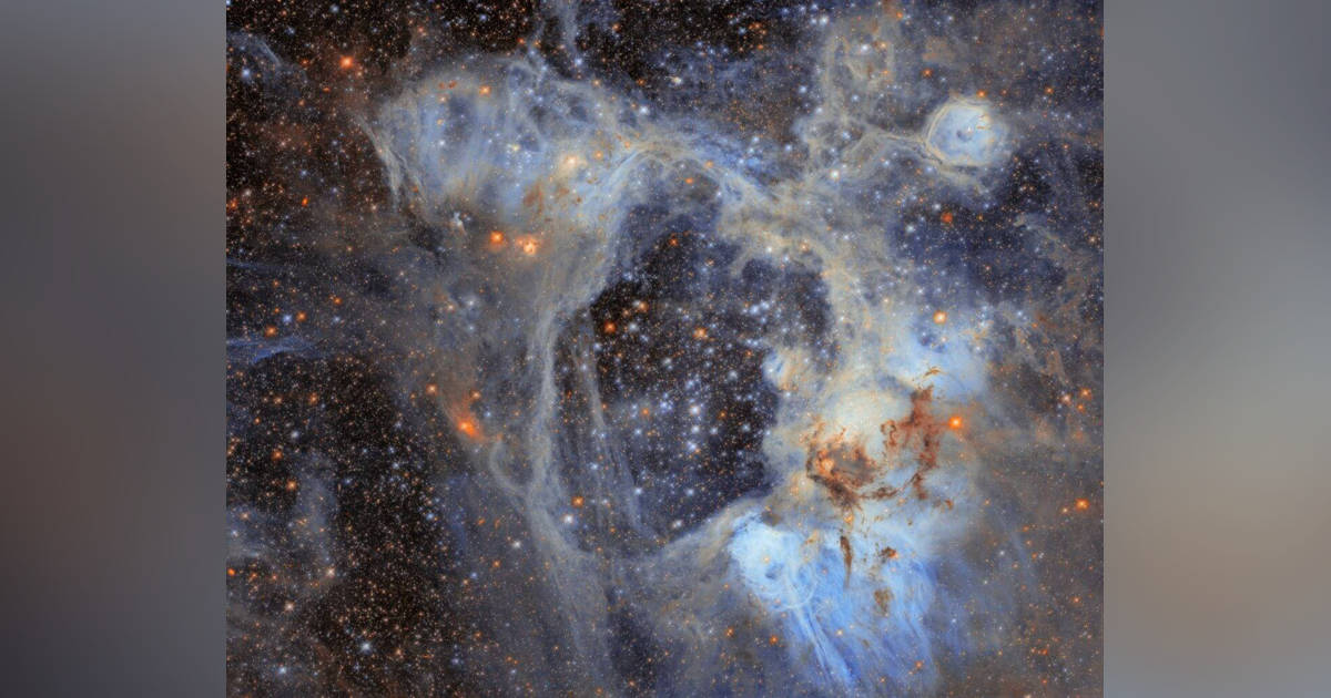 若い星々が形作った巨大な空洞 ハッブル宇宙望遠鏡が捉えた大マゼラン