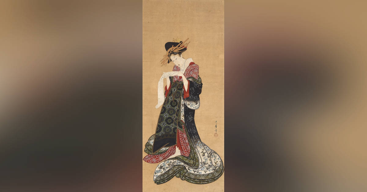 喜多川歌麿の貴重な肉筆画、初の里帰り 『大英博物館日本美術