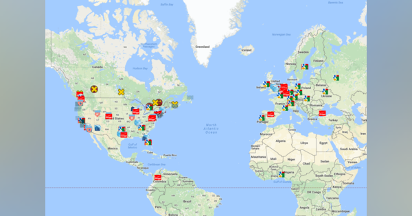 カナダ発・世界の「盗聴拠点」をひと目で確認できる地図