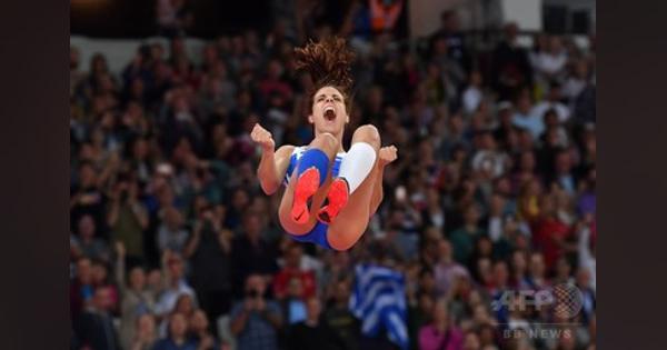 リオ五輪金のステファニディが女子棒高跳び優勝、世界陸上