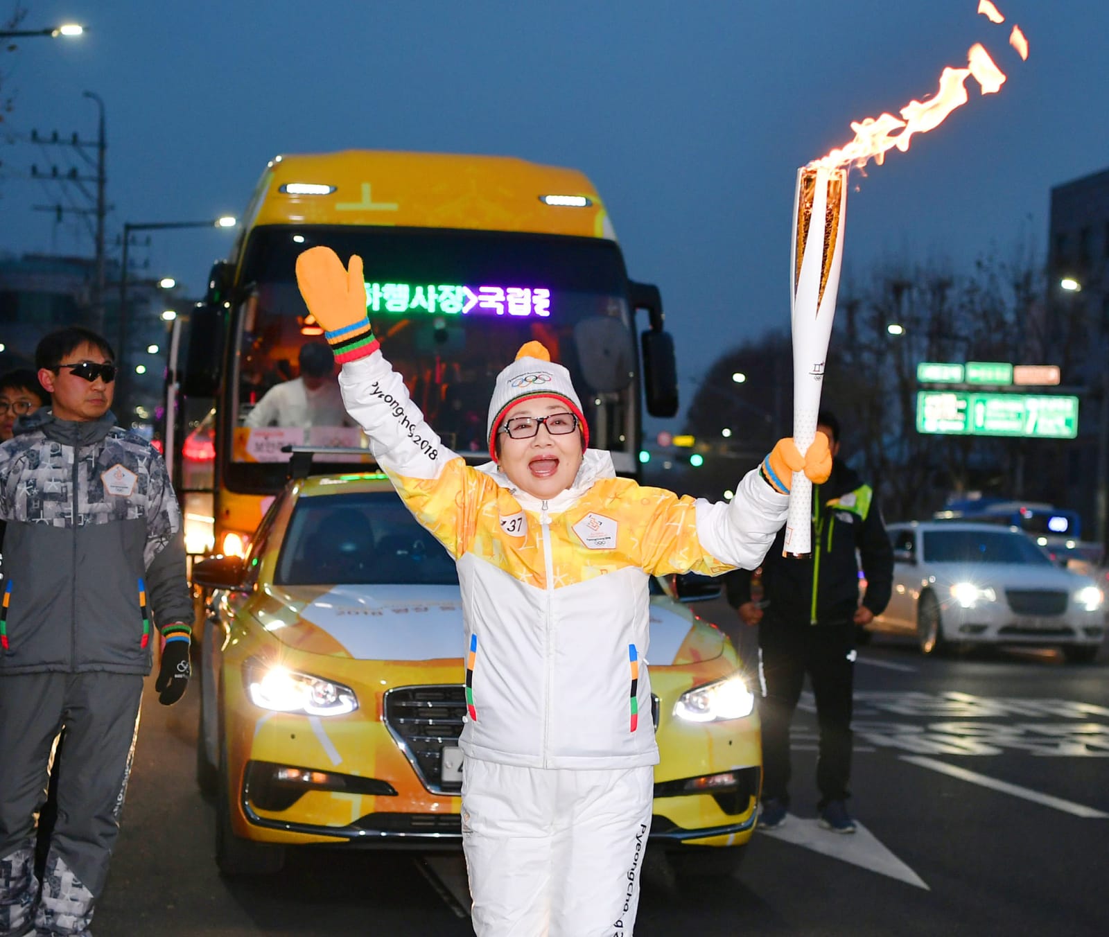 泉ピン子さんが聖火リレー 平昌五輪 あっという間