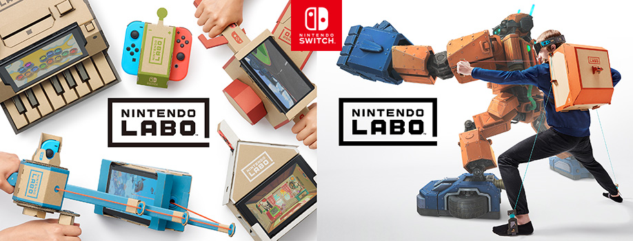 任天堂、Switchと合体する“段ボールコントローラー”「Nintendo Labo」発売