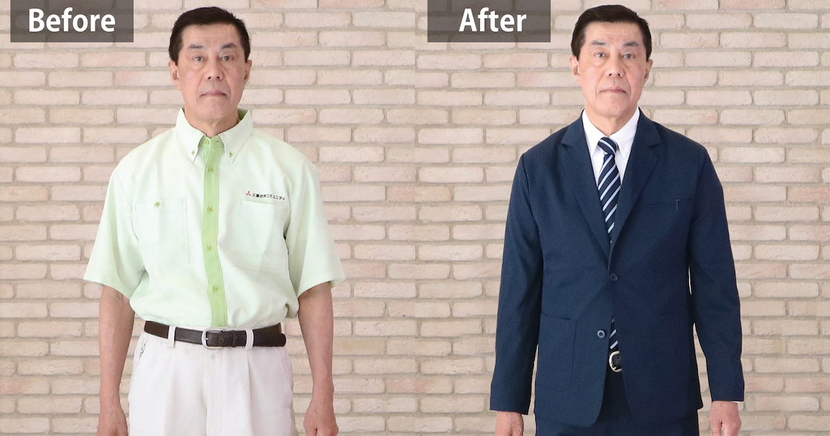 スーツ型作業着をマンション管理員用の制服に採用 三菱地所が導入