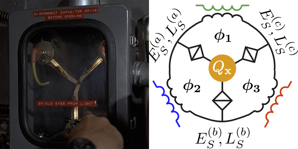 1/1発光 フラックスキャパシター次元転移装置レプリカ バック