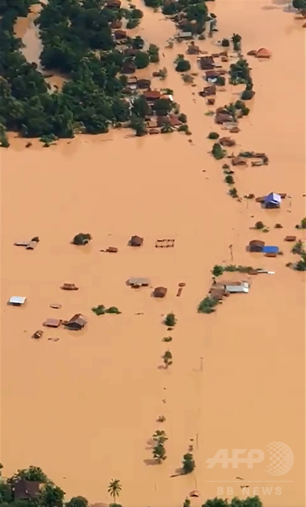 建設中のダムが決壊、数百人が行方不明に ラオス