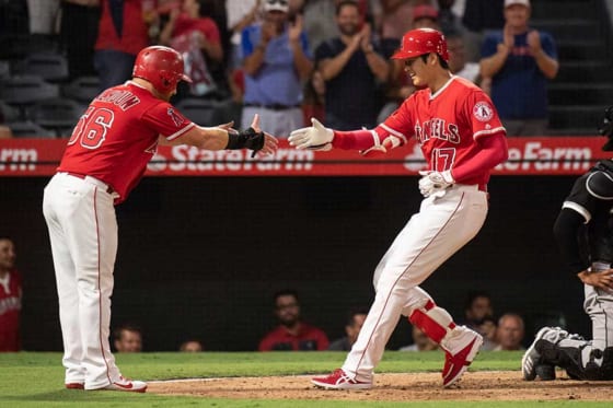 MLB】大谷翔平、9号2ラン！ トラウト、プホルス揃い踏みで初のトリオ弾 