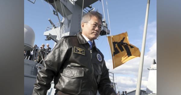 韓国海軍、反豊臣軍の英雄旗掲揚　政府抗議、国際観艦式で