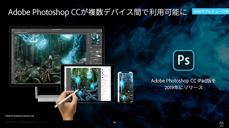 アドビ ほぼフル機能のphotoshopをipadに投入へ