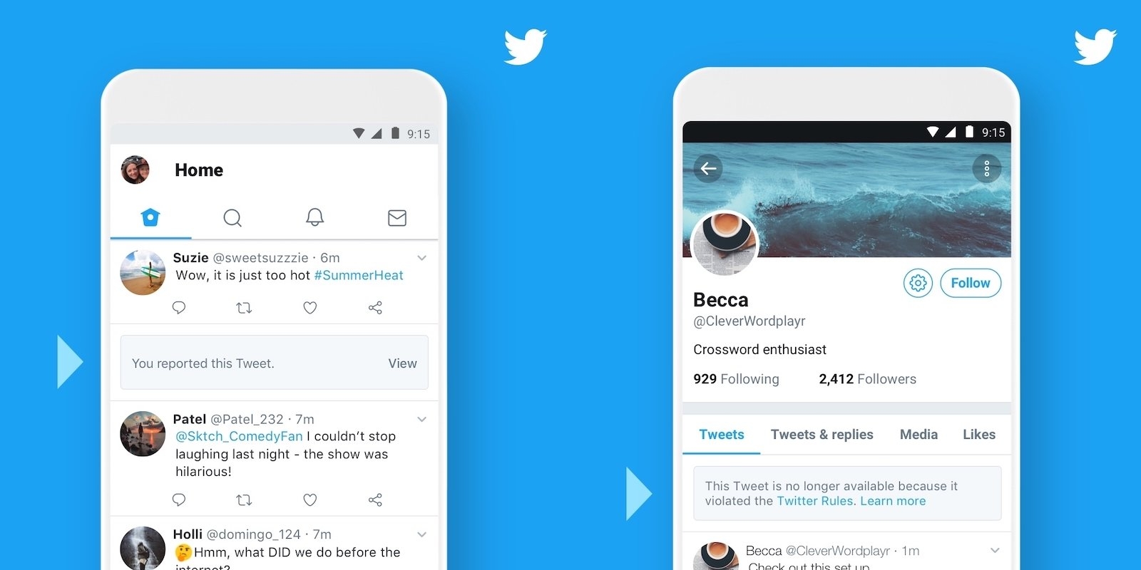 Twitter 違反報告されたツイートに対し ルール違反で削除されました と2週間通知 透明性を高めるため