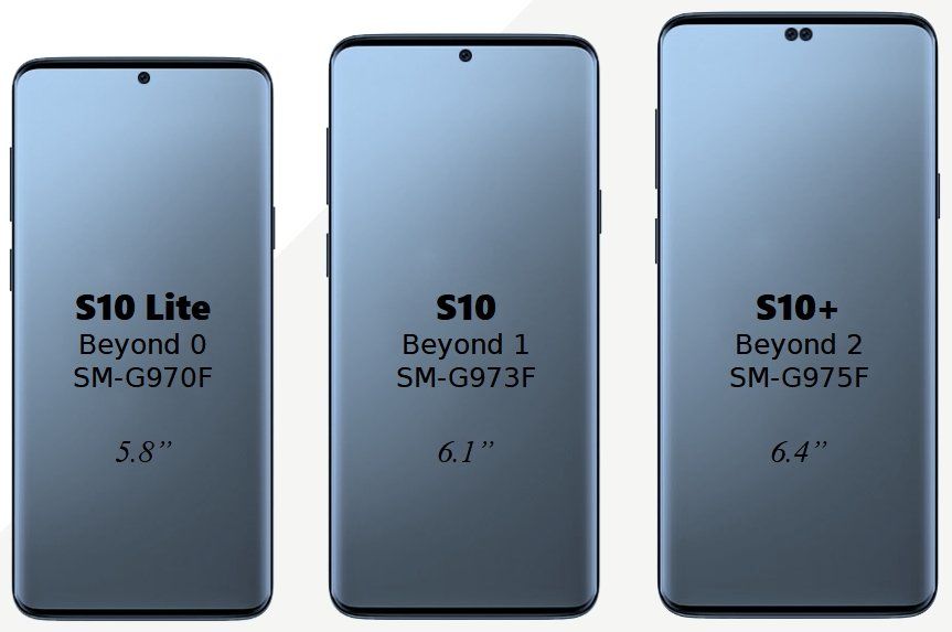 Galaxy S10のリリース情報流出か。3サイズで1TBの大画面モデルはかなり 