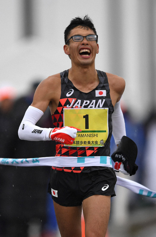 男子20キロは京大出身の山西利和が初優勝　全日本競歩
