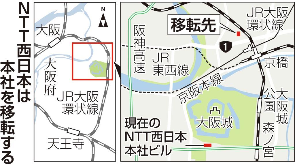 ＮＴＴ西日本、本社移転へ　京橋に新ビル建設　令和４年めど　グループ集約