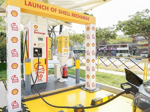 石油大手のシェル、シンガポールの「Shell」ガソリンスタンドにEV充電