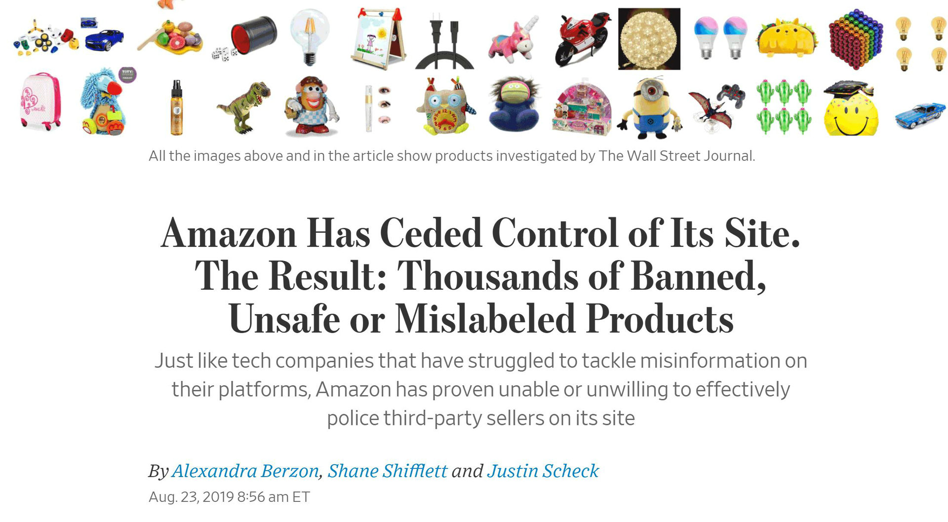 Amazon.comのマーケットプレイス、FDA禁止品目など問題商品を多数販売──WSJ報道