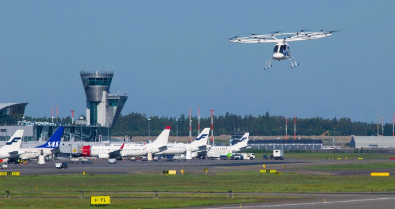 Volocopterの電動垂直離着陸機がヘルシンキ国際空港で初フライト