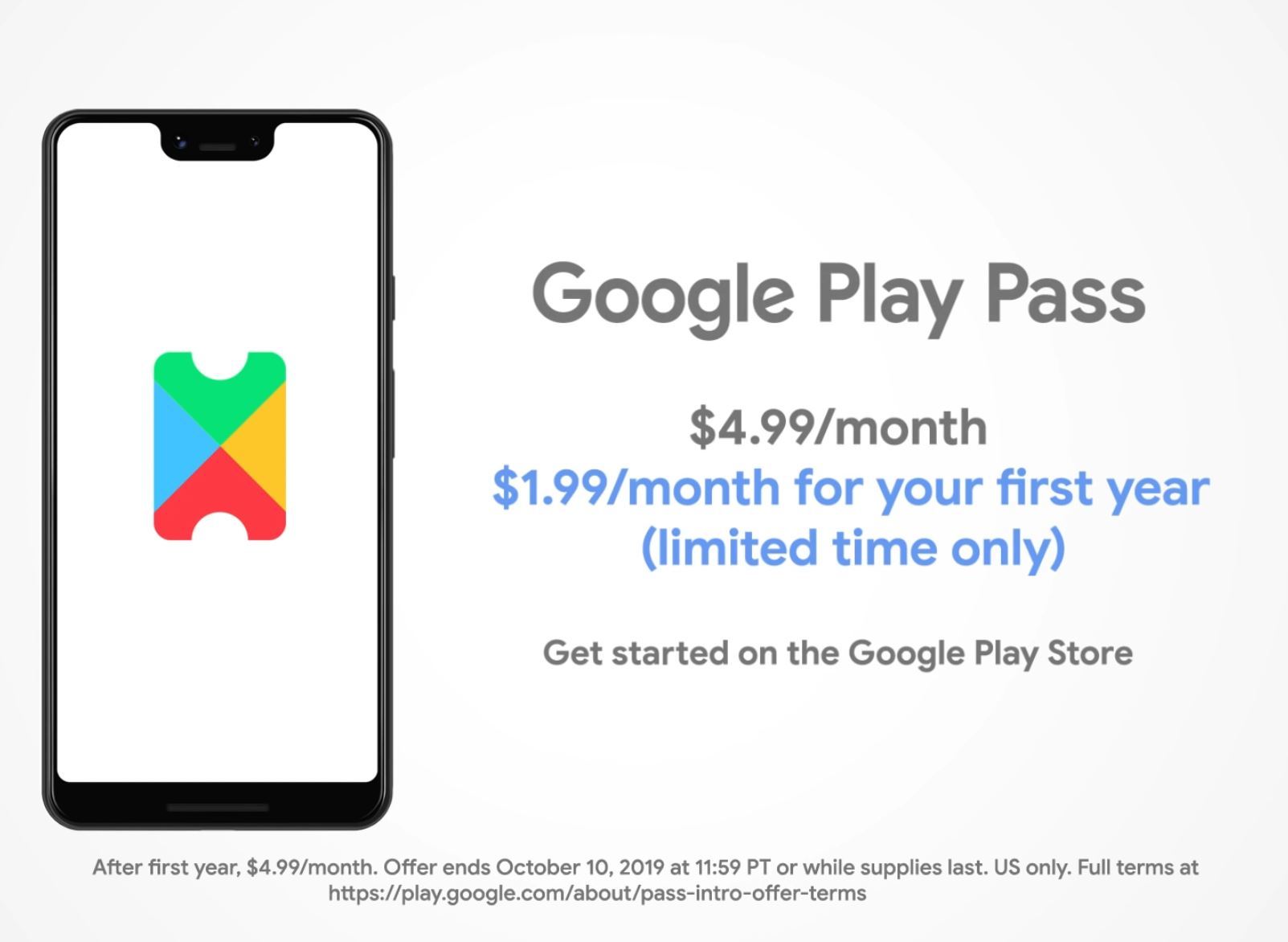 Google Playストア、ゲームとアプリのサブスク「Play Pass」を月額4.99ドルで開始