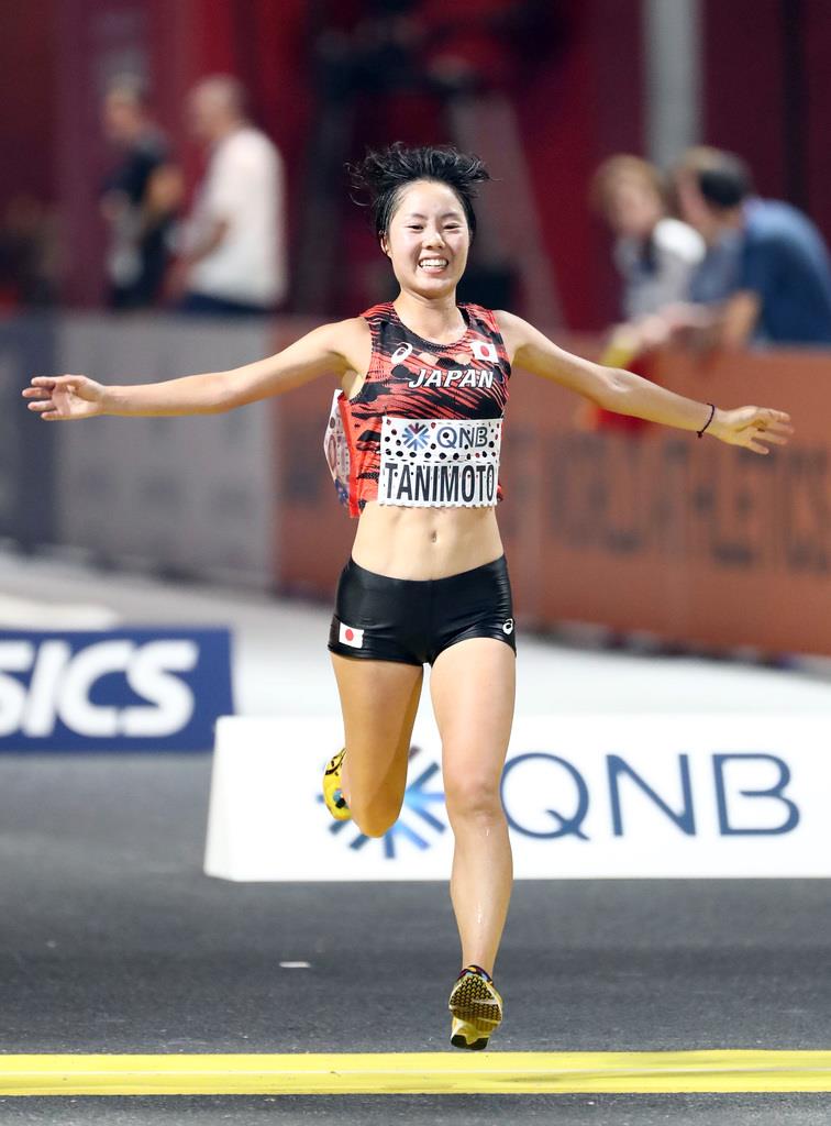 女子マラソンで谷本が７位入賞 世界陸上