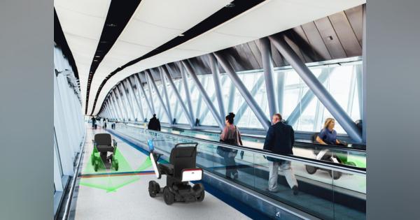 羽田空港で自動運転電動車いすの試験走行　JALやWHILL