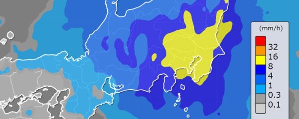 東京都心など関東で非常に激しい雨　夕方にかけ道路冠水などに警戒