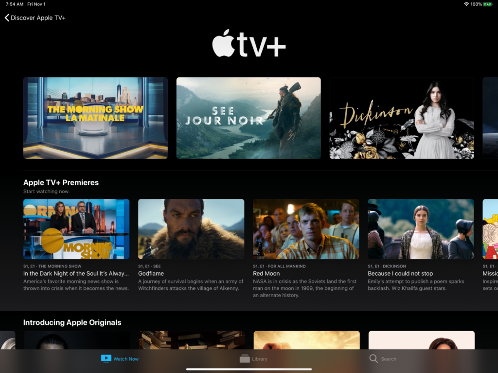 Apple TV+がスタート、iOSやApple TV、Macを購入すれば1年間無料