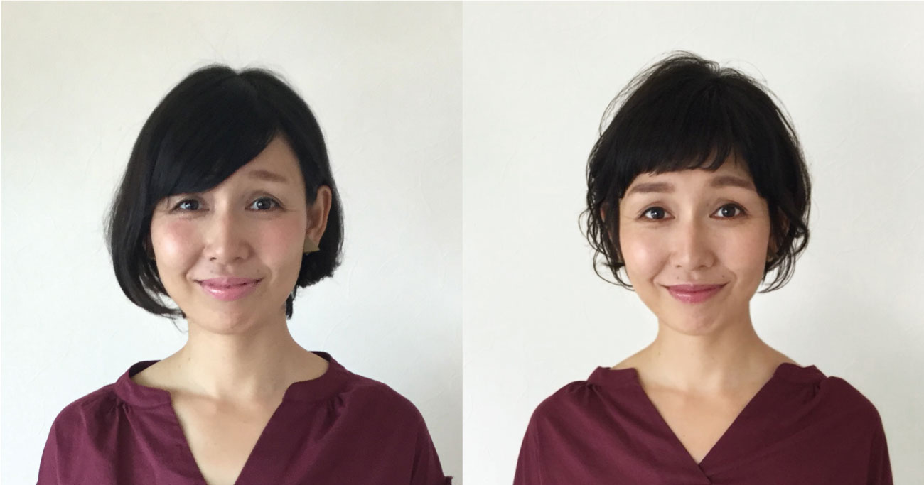 大人の激変ヘアメイク 前髪があったほうが似合う人 ないほうが似合う人の違いは 激変 ビフォア アフター 今のあなたを最も美しく魅せるヘアとメイクの法則