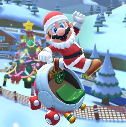 任天堂、『マリオカート ツアー』に「マリオ（サンタ）」が登場！　「クリスマッシュ」と「スターシューター」とともにピックアップ対象に