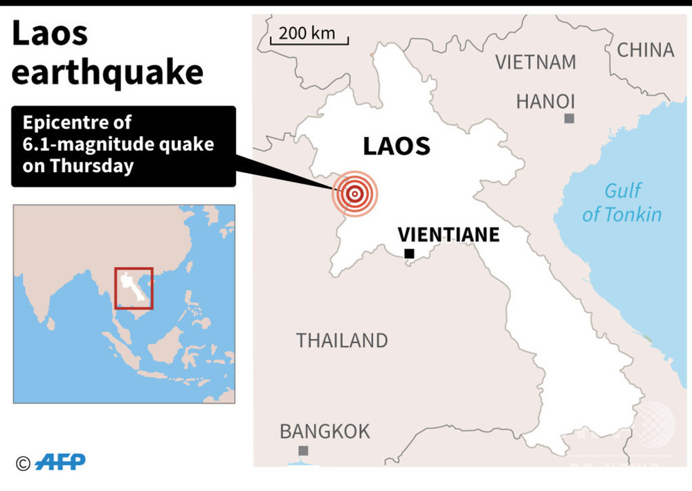 ラオス・タイ国境でM6.1地震、法王滞在中のバンコクでも揺れ