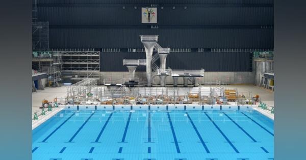 東京五輪・パラ水泳、バレー会場内部を公開
