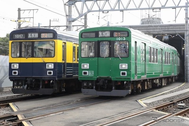 池上線・東急多摩川線に「緑の電車」運行開始…復刻色第2弾