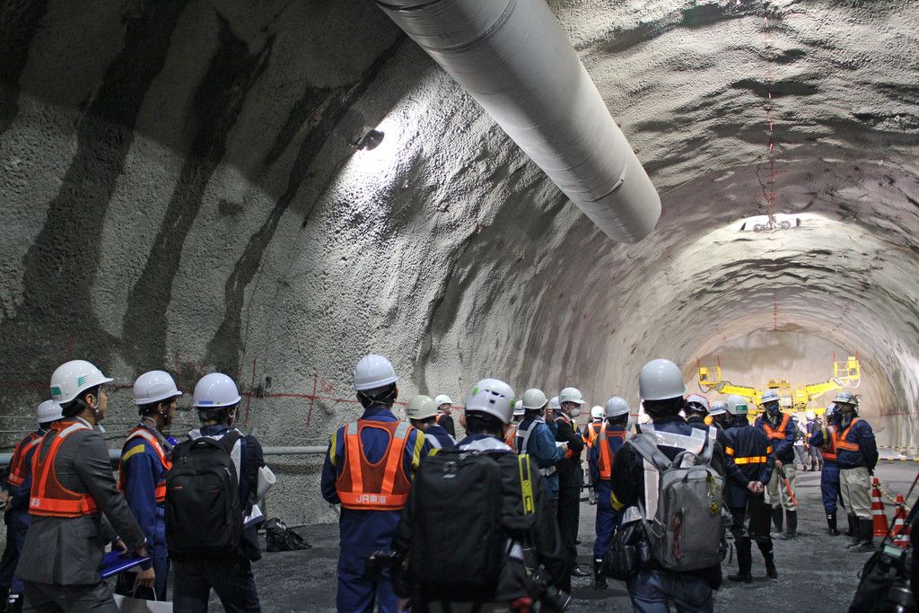 ＪＲ東海、リニア本線トンネルを初公開　岐阜の山岳部７キロ：時事ドットコム