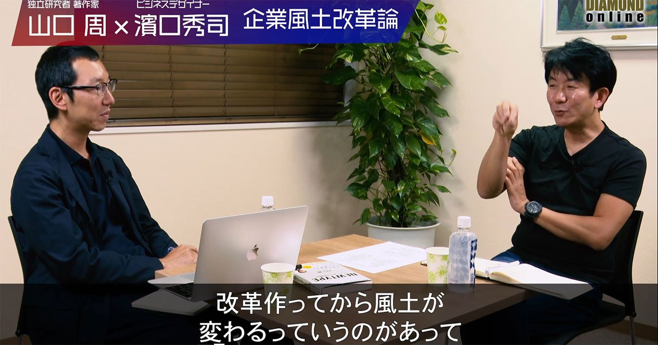 動画で学ぶ ビジネス 風土 組織 どこから手を付けるべきか 山口周さん 濱口秀司さん対談後編 Shift イノベーションの作法