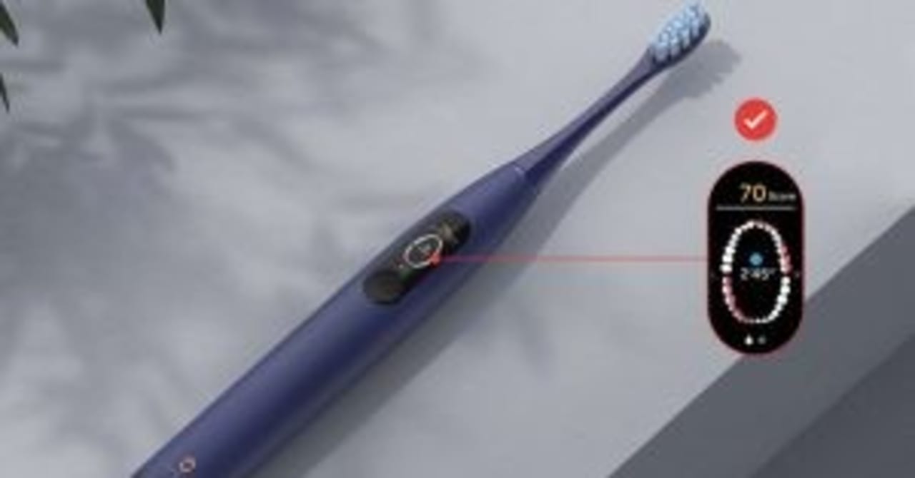 ジャイロを使って磨き残しを防止するAI搭載のスマート歯ブラシ「Oclean X Pro」登場