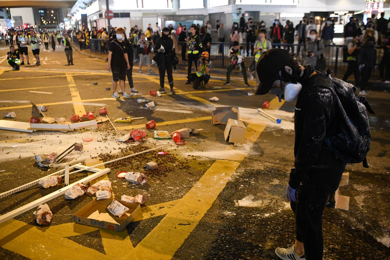 香港抗議デモ、第3四半期ＧＤＰを2％ポイント押し下げ＝チャン財政官