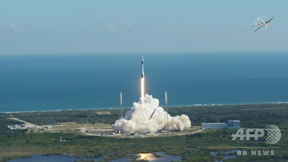 動画：スペースX「ファルコン9」打ち上げ、ISSへ物資など補給 19回目