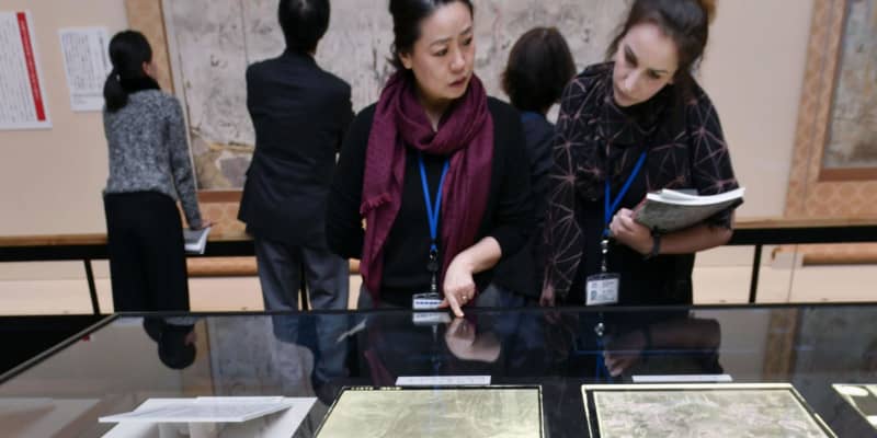 法隆寺壁画のガラス原板公開　奈良博、焼損前に撮影