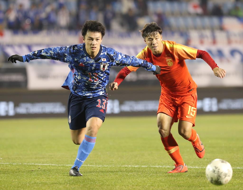 サッカー日本－中国速報（５）　三浦の得点で日本がリード広げる