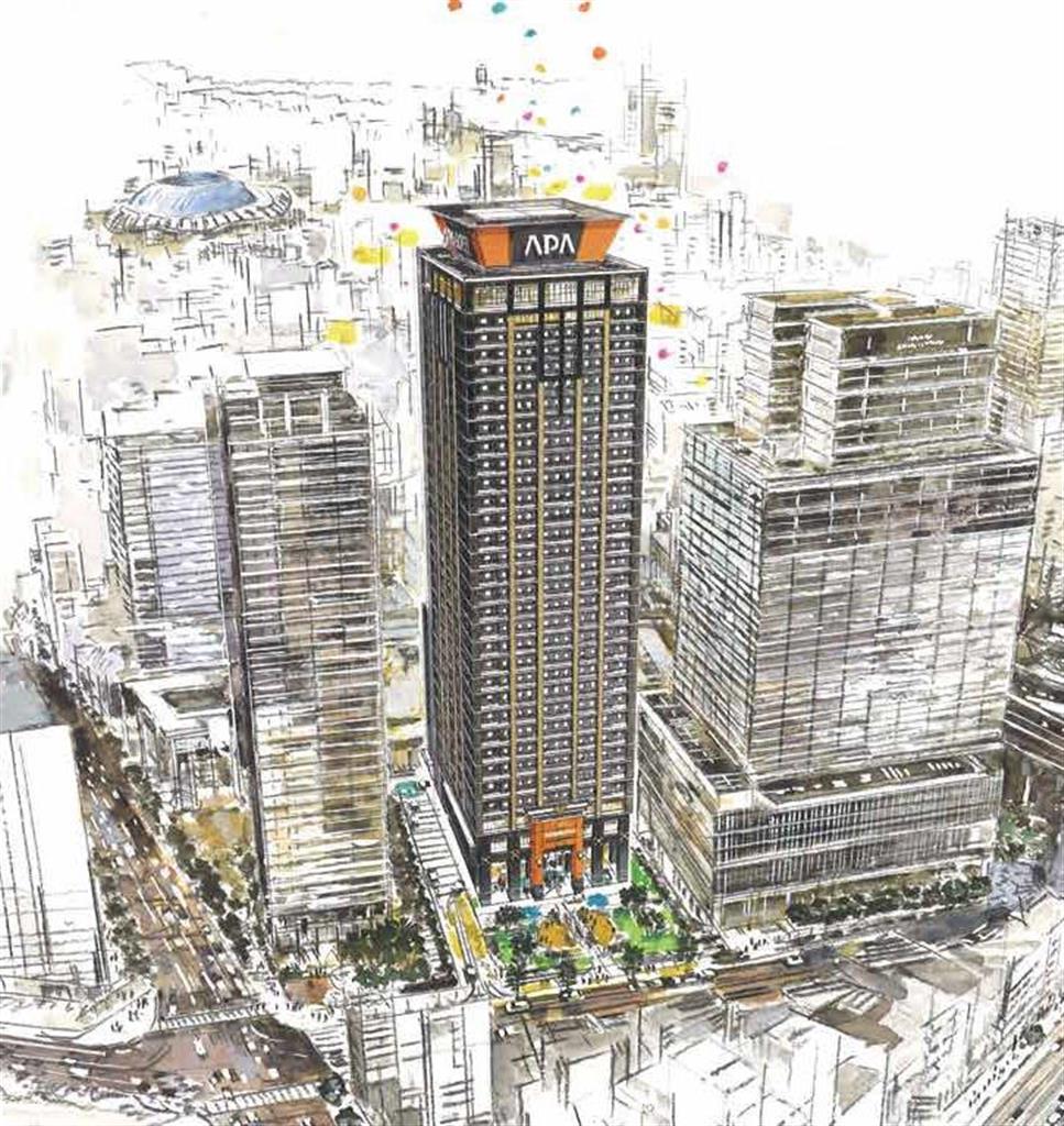 西日本最大２０６４室　アパグループ「大阪難波駅タワー」計画発表
