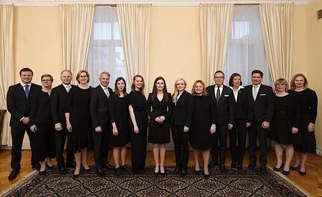 これがフィンランドの新内閣　34歳サンナ･マリーン首相ら若手中心の連立発足