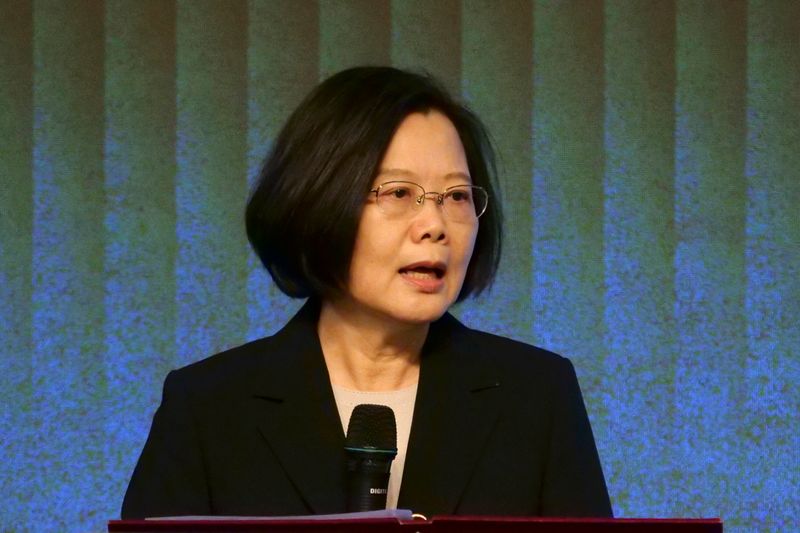台湾総統選で政策演説会、蔡英文氏は中国の脅威を強調