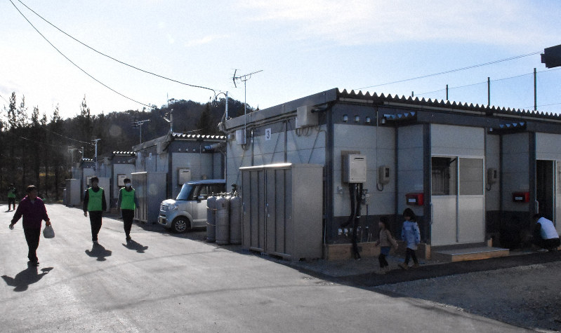 台風被災者ようやく仮設住宅に　丸森町で入居始まる　110世帯順次入居