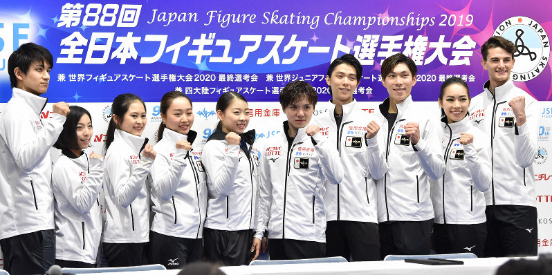 フィギュア世界選手権代表　男子は宇野、羽生、田中　女子は紀平、樋口、宮原