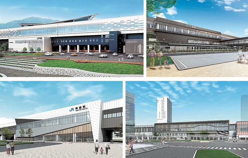 北陸新幹線、福井県内4駅舎完成は