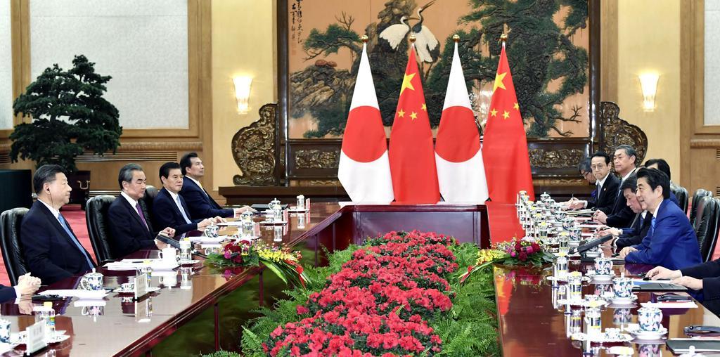 安倍晋三首相と中国の習近平国家主席による首脳会談の要旨