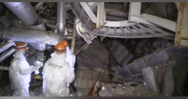 福島原発3号機の詳細映像公開　大破の建屋、規制委立ち入り調査