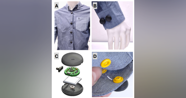 シャツのボタンをセンサーに　MITとGoogleが「SensorSnaps」開発